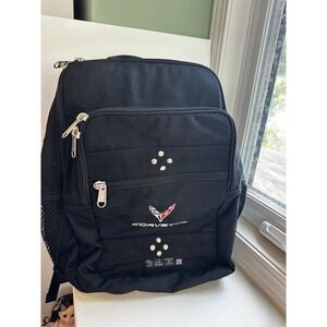 Black Chevrolet Corvette car brand studded backpack collectible
